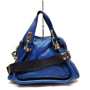 Chloe Paraty Military Medium Shoulder Bag, Navy